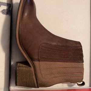 Rebel tan and brown bootie